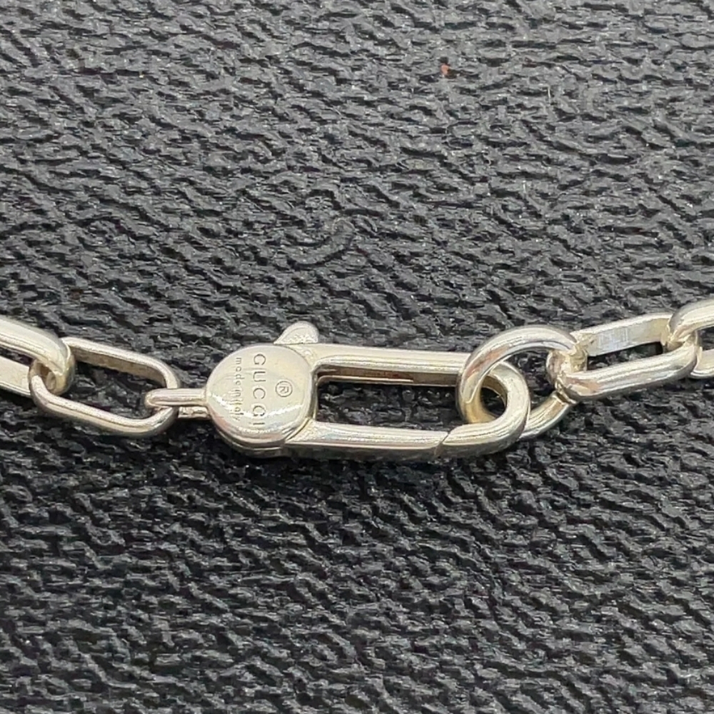 ** SOLD ** SOLD**🌹GUCCI Interlocking Double G 925 Unisex Necklace -EUC - Picture 9 of 12
